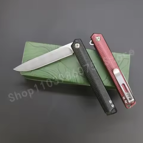 CR K820 Red Alloy Folding Knife with 8Cr13Mov Blade - Portable Household Fruit EDC Carry-Along Tool 