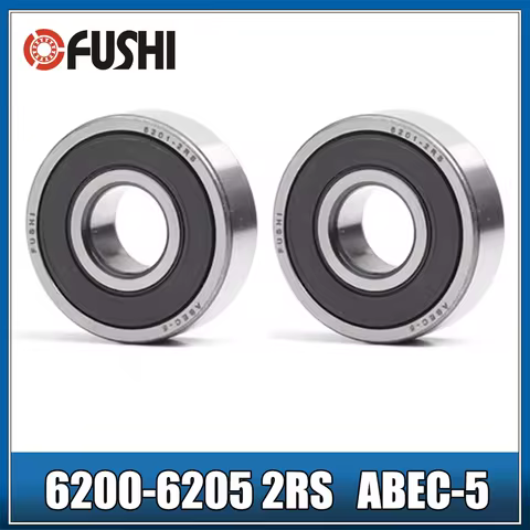 2PCS 6200 6201 6202 6203 6204 6205 ABEC-5 10*30*9 12*32*10 15*35*11 17*40*12 20*47*14 mm Ball Bearin