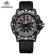 Addies MY049 Men's Watch Silicone Strap 50m Waterproof Sports Quartz Watch 45mm Rotating Bezel Alloy Case Tube Luminous Watch