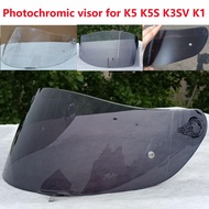 （FT）Photochromic Visor for AGV K5 K5S K5-S K3SV K3-SV K1 Compact ST Helmet Glasses Shield Windshield Accessories Parts Autochromic