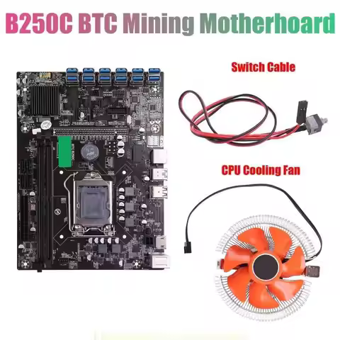 G8DB Miner Motherboard B250C BTC for CPU Set 12 Video Card slot support LGA 1151 DDR4 DIMM Memory SA
