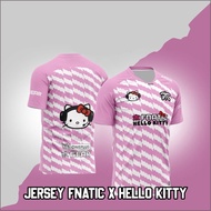 FNATIC X HELLO KITTY Latest JERSEY GAME DOTA CSGO LOL Round Neck