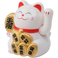 Eujgoov Cute Solar Waving Cat, Solar Powered Waving Cat Lucky Cat Waving Arm for Home and Car Decora