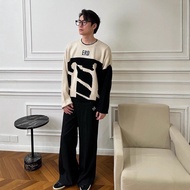 BSR2 ERD Infernal Silhouette Portrait Fashion High Street Hand Destruction Knitted Sweater Fu Second