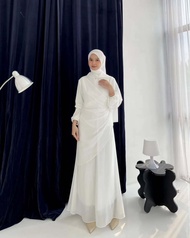 Shanum Dress Baju Gamis Kondangan FREE HIJAB Press Body Model Melayu Wanita Dewasa Terbaru 2024