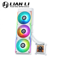 聯力 Hydroshift LCD 360R 白 (360mm/2.88″LCD水冷頭/側裝式水冷管/預裝ARGB拼接風扇/12cm風扇*3/六年保固)