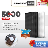 Pineng PN-987 5000mAh Mini Portable Powerbank Lightweight Slim Compact Pocket Size Powerbank PN987