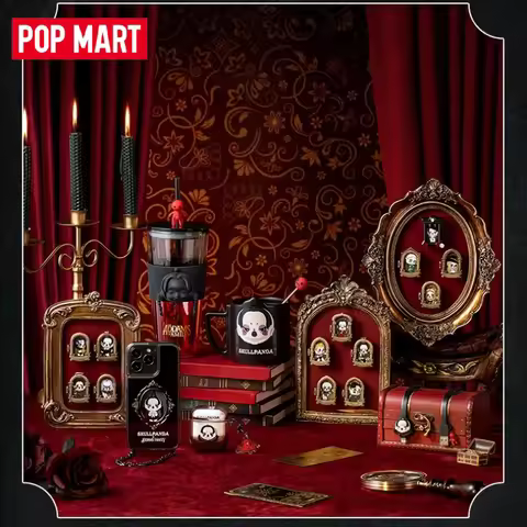 Genuine POPMART SKULLPANDA The Addams Family Badge Portable Decorations Home Decoration Lucky Gift