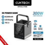 CUKTECH 30 Power Bank Fast Charging 40000mAh Capacity 300W Max Charger for Laptop and Phone Wireless Powerbank Portable