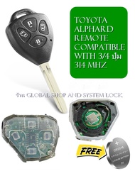 รีโมท กุญแจรถยนต์ โตโยต้า Toyota Vios Yaris Vigo Fortuner Camry