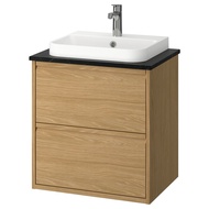 ÄNGSJÖN / BACKSJÖN Wash-stnd w drawers/wash-basin/tap 62x49x71 cm