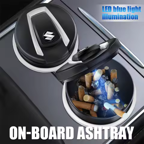 Car LED Portable Multifunctional Ashtray Car Accessories For Suzuki Swift Sport Jimny SX4 Grand Vita