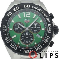 二手TAG Heuer Formula 1計時碼錶，綠色，型號CAZ101AP.BA0842，附原廠錶盒和保固卡，不鏽鋼男士腕錶，綠色，拋光處理，成色極佳。