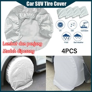 4PCS Car SUV Tire Cover Wheel Protector Case Spare Storage Cover Wheel Tire Bag Auto Tyre Soft Cover