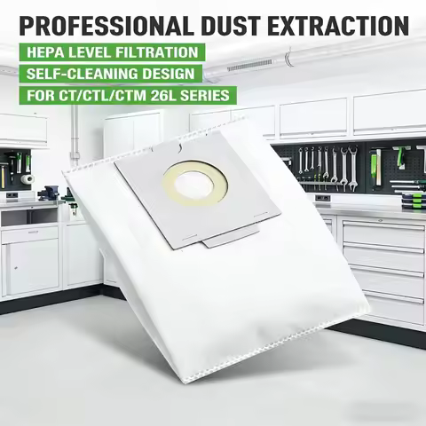 Replacement Dust Bags Compatible with Festool CTL CTM CT Series Vacuum Cleaners Synthetic Fleece Fil