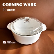 Corningware - Just White - 01 Full White Thermal Shock Resistant Glass Pot [French]
