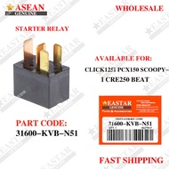 Motorcycle parts Relay Assy/Starter Relay CLICK125I , PCX150 , SCOOPY-I , CRF250, BEAT FI（31600-KVB-