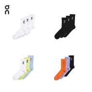 Run On Clouds Logo High Sock 3P Men's and Women's High Top Socks Three Pair Combination Set