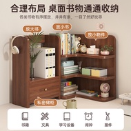 Solid wood corner bookshelf, student desk storage rack, simple office desk bookcase storage rack 3V6