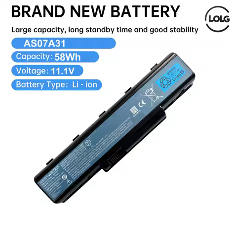 as07a31 Laptop Battery For Acer Aspire 5738 5738G 5738Z 5738ZG 5740 5740D 5740DG 5740G 7715Z MS2219 