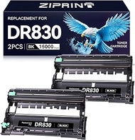ZIPRINT DR830 DR-830 Drum 2 Pack Compatible Replacement for Brother tn830xl dr830 dr-830 Drum Unit f