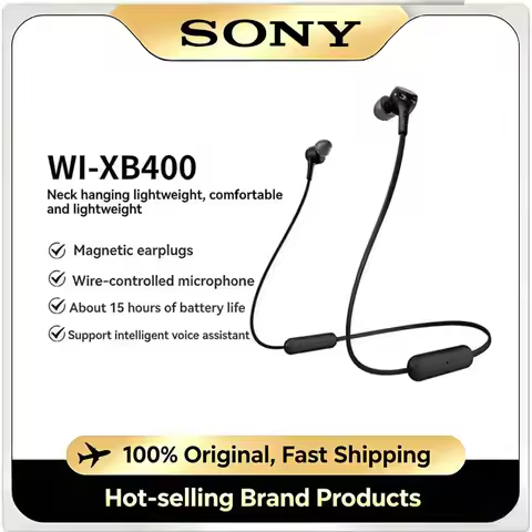 100% Original Sony WI-XB400 Wireless In-Ear Earphones Extra Bass Bluetooth Sport Headphones with Mic