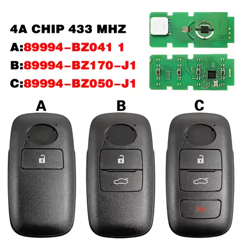 CN007313 Aftermarket Smart Keyless Go Remote 3 button 433Mhz 4A Chip 89994-BZ041 89994-BZ170 89994-B