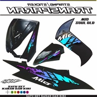 STICKER MOTIF STICKER MIO SOUL CARBON MIO SOUL OLD VARIATION STRIPING STICKER TRANSPARENT SOUL OLD