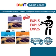 (ReadyStock) Daddario Acoustic Coated Phosphor Bronze Guitar Full Set String EXP15 EXP16 EXP26 EZ890