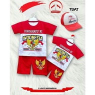 SETELAN BAJU ANAK (BONUS TOPI)KOSTUM 17 AGUSTUS/SETELAN BAJU KOSTUM