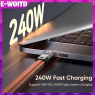 E-WOITD Portable Keychain USB C Charger Cable Short 240W 5A Cord Type C Short Charging Cable For Pho