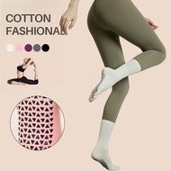 Yoga Socks Anti Slip Women Breathable Solid Color Cotton Indoor Ballet Pilates Fitness Silicone E5