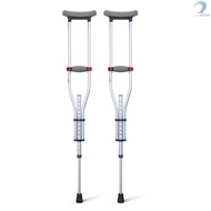 Aluminum Alloy 3-in-1 Underarm Crutches Elderly Crutches Adjustable Crutches for Walking, Silver  [Sellwell]TOP2