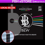 BLW BAC1140 Colored Acoustic Guitar Strings .011-.040 Bronze