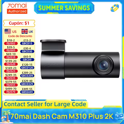 70mai Dash Cam M310 Plus 2K QHD WDR F1.55 Large Aperture Super Night Vision Smart Voice Control Supp