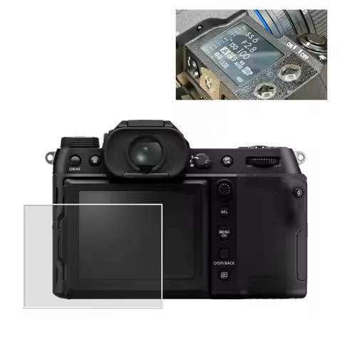 Tempered Glass Main LCD + Top Info Screen Protector for Fujifilm Fuji GFX 100S 50SII GFX100II GFX100