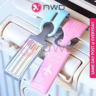 《 𝗖𝗢𝗟𝗢𝗥 𝗕𝗘𝗔𝗖𝗢𝗡 》 Waterproof PVC Luggage ID Tag Travel Baggage Identifier Label Tag Bagasi 行李牌 NWD