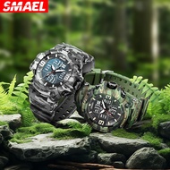 SMAEL Waterproof Electronic Camouflage Watches Fashion Sport Style Men's Wristwatches Dual Display O