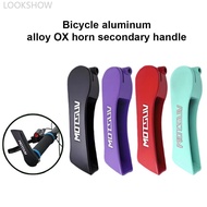 LOOKSHOW 1Pair Bike Aluminum Alloy Side Handlebars Angle Adjustable Color Horn Handle For 22.2MM Cal