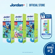 Jordan | Step 2 Junior Toothpaste | Age 6-12 Years | Green Apple (Bundle of 3)