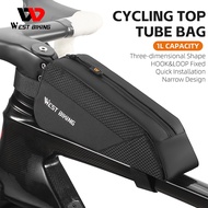 WEST BIKING Bike Bag Waterproof MTB Road Top Tube Bag 1L Bicycle Front Frame Bag Bicycle Accessories