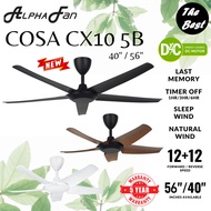 Alpha Cosa CX10 5B 56/40 Inches DC Motor 12 RF Speed Remote Control Ceiling Fan