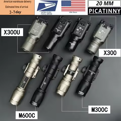 US Warehouse M600C M600 M300 X300U Ultra Tactical LED Scout Light Rifle Weapon Flashlight Hunting Mo