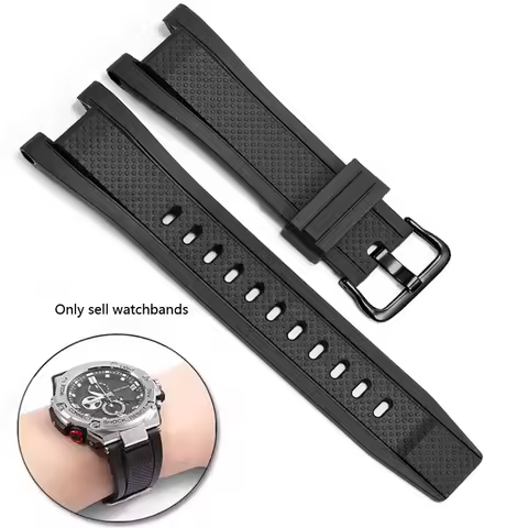 Silicone Watch Band for Casio G-Shock GST-W120L S130L S310 B100 GST-W100G Rubber Wristband Bracelet 