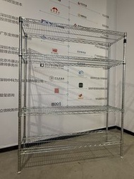 貨架帶輪移動鍍鉻不鏽鋼置物架多層線網倉庫儲物架工廠車間物料架