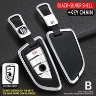 3 4 Buttons Leather Car Key Case Cover Key Shells For Bmw X1 X3 X4 X5 G05 X6 F20 G20 G30 Accessories
