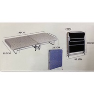 {Ready Stock} Single Metal foldable bed frame with Padded Base _ Strong Metal Base_Fold up Bed