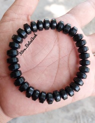 Gelang Tasbih Batu Giok Hitam Black Jade Original Asli Aceh Tabung 33 Butir