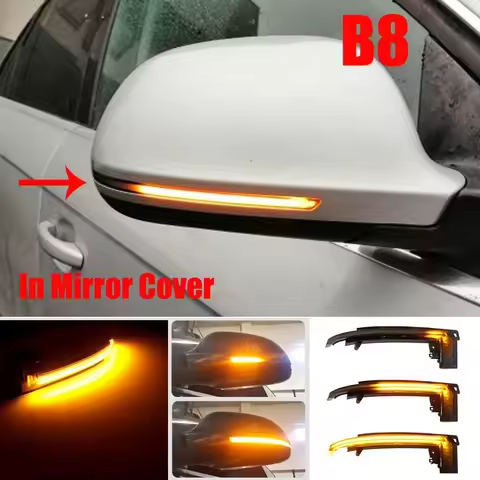 For Audi A4 A5 B8 S4 S5 Q3 SQ3 A3 8P A6 C6 4F S6 A8 D3 8K LED Dynamic Turn Signal Blinker Sequential