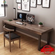 M.feel Computer Table Wall Side Solid Wood Computer Desktop Home Desk Bedroom Study Table Double Lon